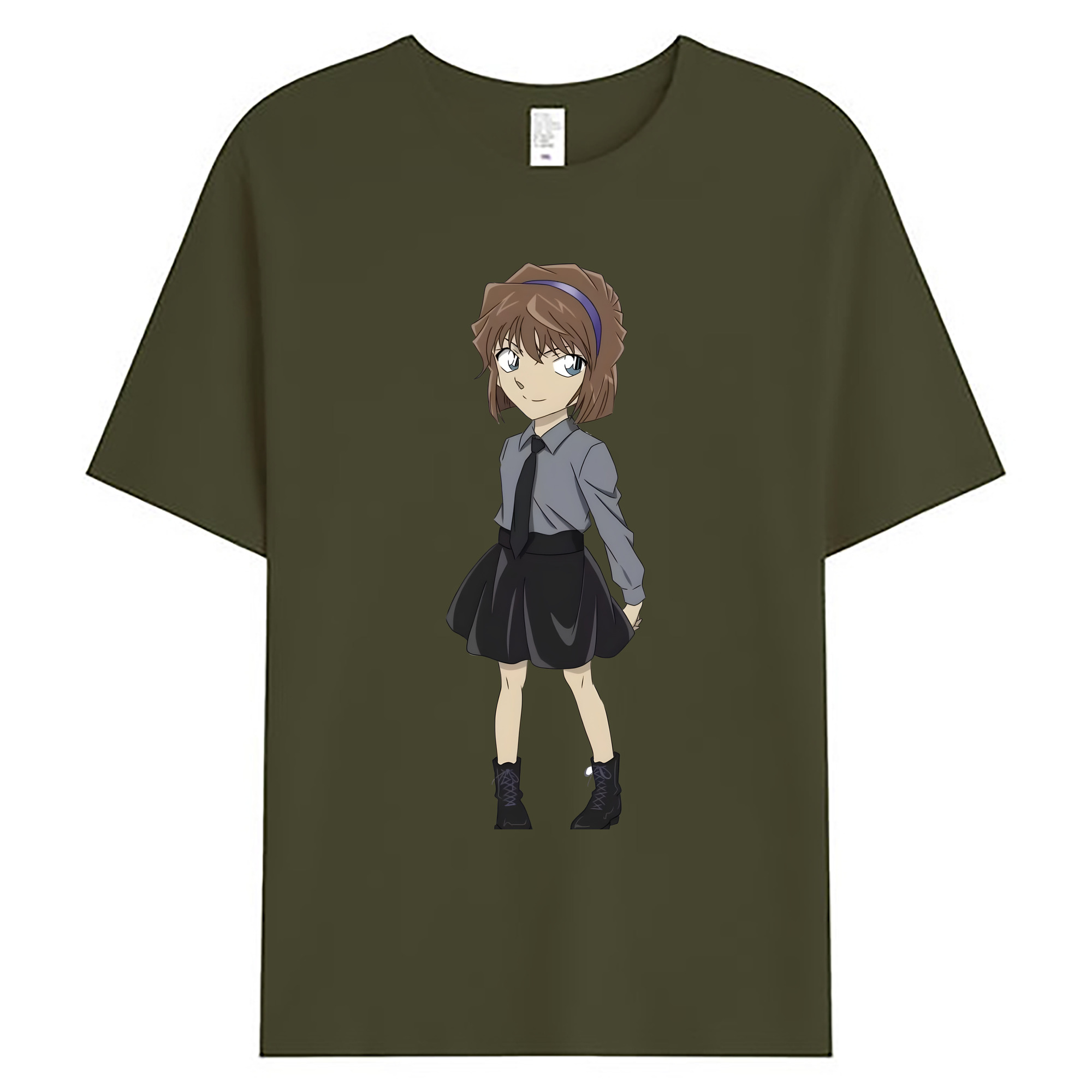 （画像用） 名探偵コナン 灰原 哀 はいばら あい Detective Conan Anita Hailey、Vi Graythorn Haibara Ai 綿100％ メンズ半袖Tシャツ｜肌触りやわらか＆通気性